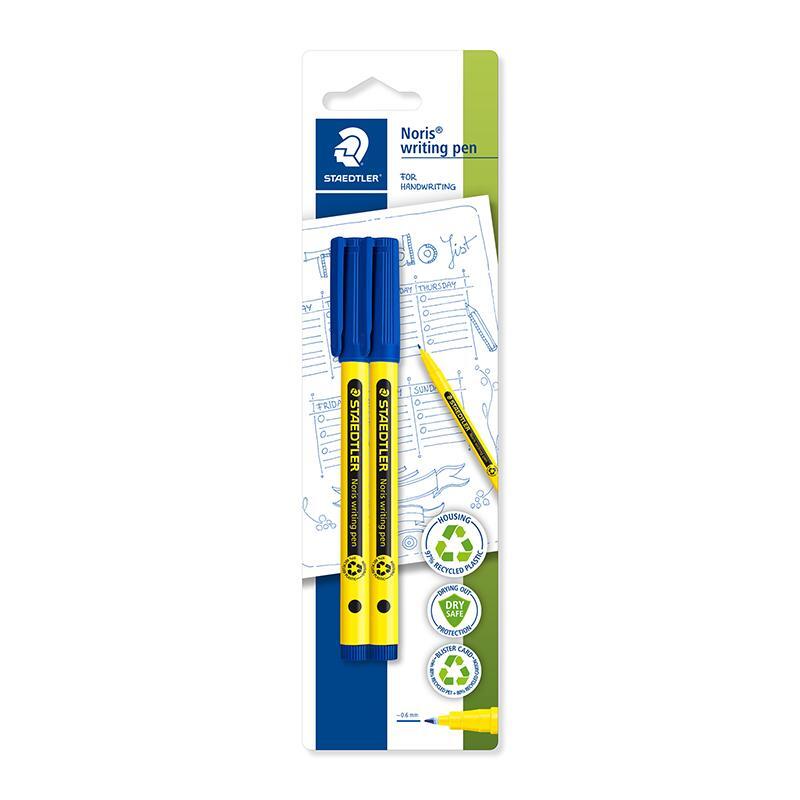 Staedtler Noris Handwriting Pen 307 - Pack of 2, Blue