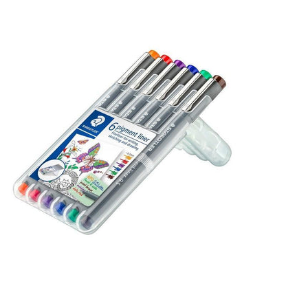 Staedtler pigment liner 308 0.5 mm, box of 6 assorted colours
