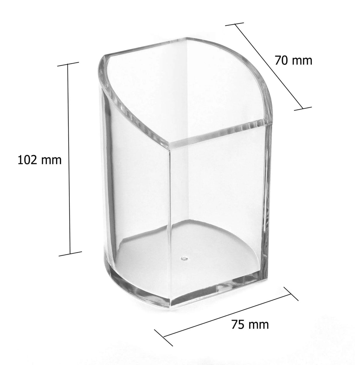 Clear Acrylic Curved Pen Pot | 3090