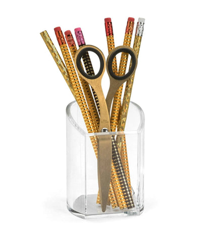 Clear Acrylic Curved Pen Pot | 3090