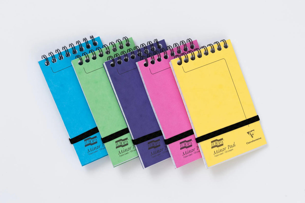 Clairefontaine Europa Minor Notemaker Pad - Pocket Size Lined - 120 Pages - Assorted Colours