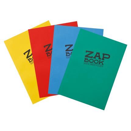 Zap Book Glued Recycled A5 Sketch Pad (Assorted Colours) | Plain