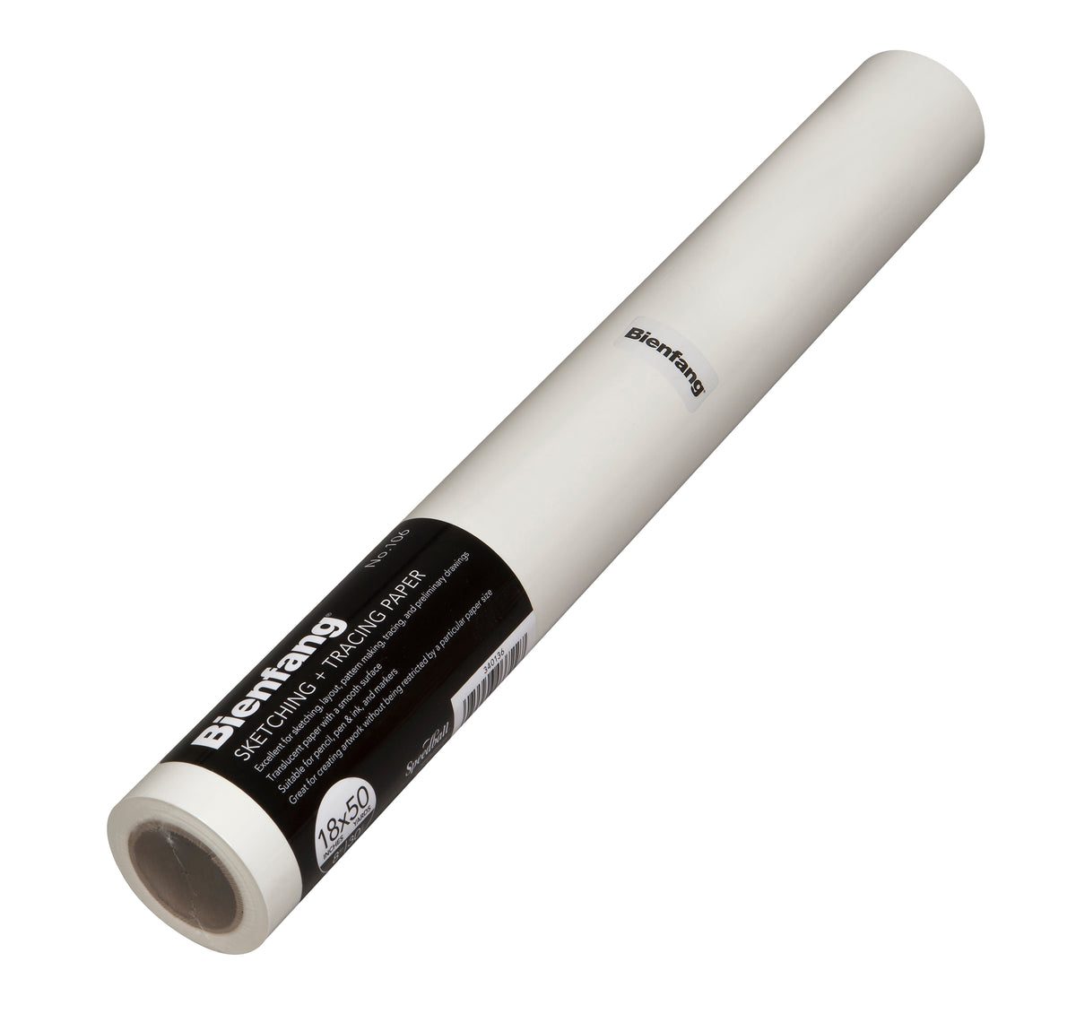 Bienfang #106 Sketching & Tracing Paper Roll 29gsm, White – 18in x 50yd (45.7cm x 45.7m)