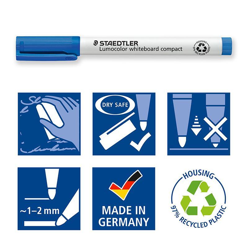 Staedtler Lumocolor compact whiteboard marker 341 in blue
