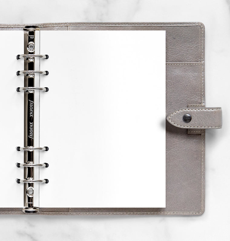 Filofax A5 White Plain Notepaper Refill – 25 Sheets