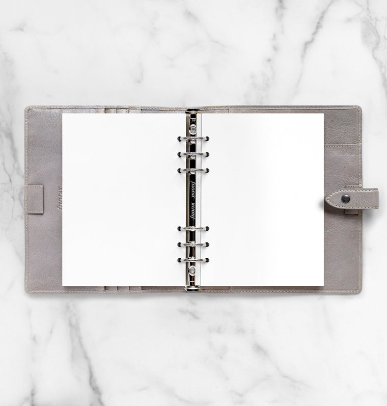 Filofax A5 White Plain Notepaper Refill – 25 Sheets