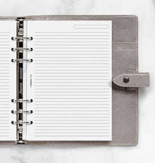 Filofax A5 White Ruled Notepaper Refill – 25 Sheets
