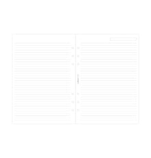 Filofax A5 White Ruled Notepaper Refill – 25 Sheets