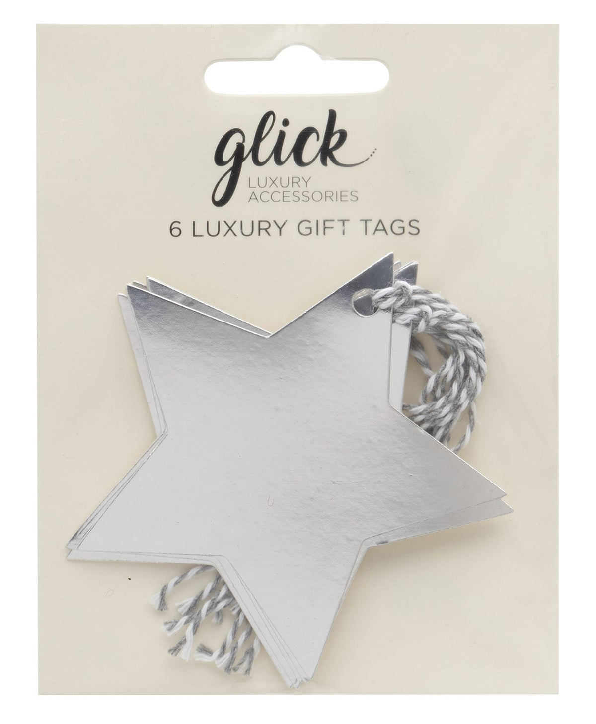 Foil Star Silver Gift Tags (Pack of 6)