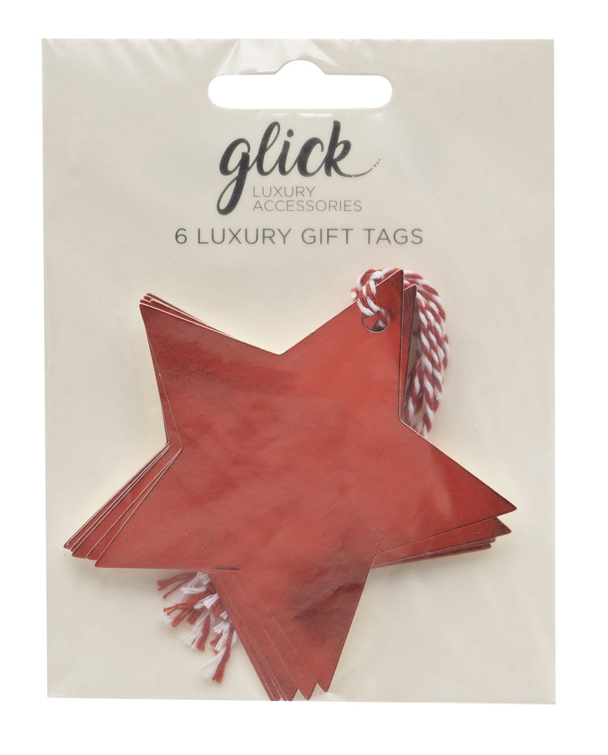 Foil Star Red Gift Tags (Pack of 6)
