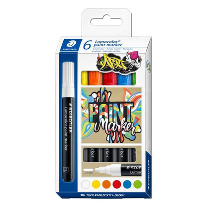 Staedtler Lumocolor Paint Marker 349 – Set of 6