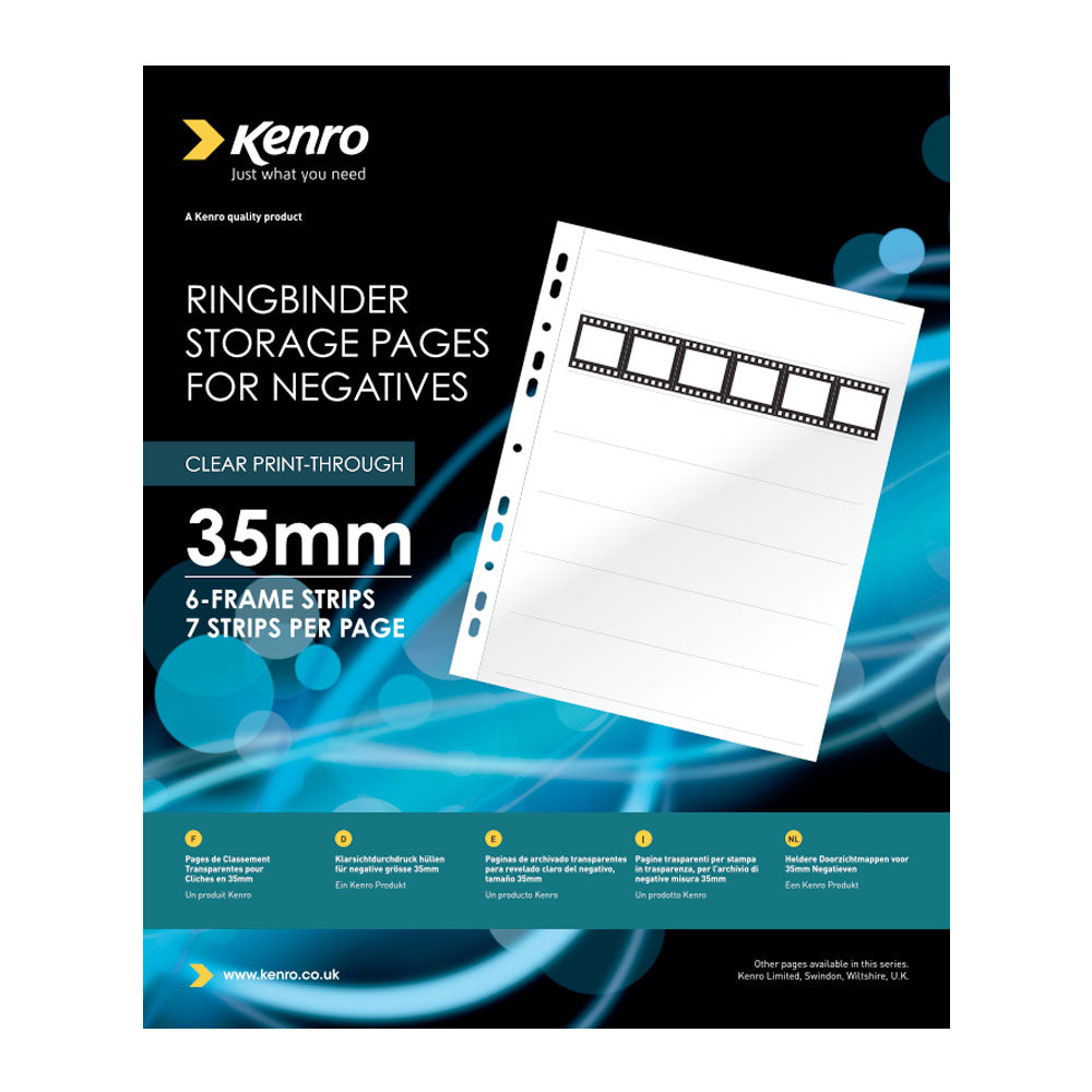 Kenro 35mm clear acetate negative page