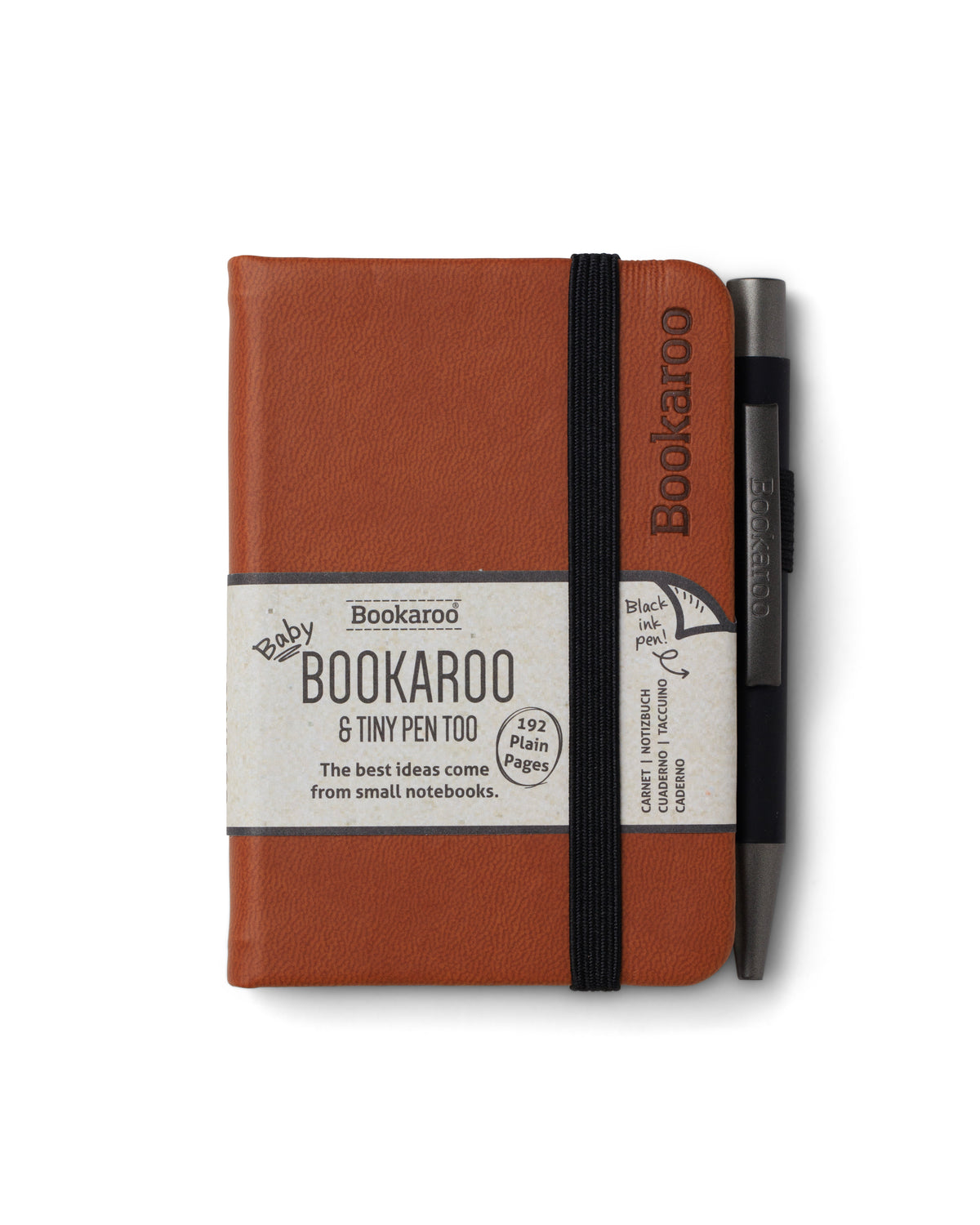 Bookaroo - A7 Baby Notebook & Pen - Brown