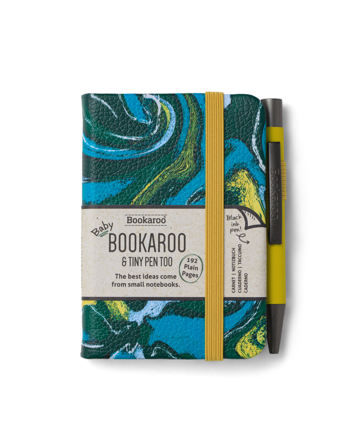 Bookaroo - A7 Baby Notebook & Pen - Forest & Chart - Marble