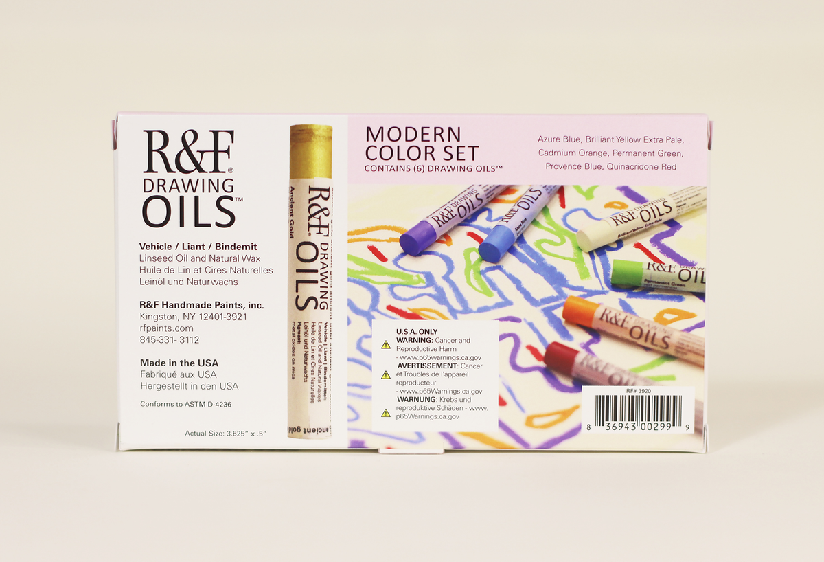 R&F Drawing Oils Modern Colour Set – 6 x 12ml