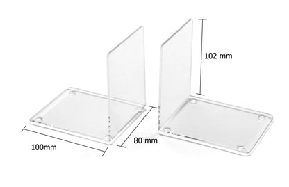 Clear Acrylic Small Bookends – Pack of Two | ABE-2