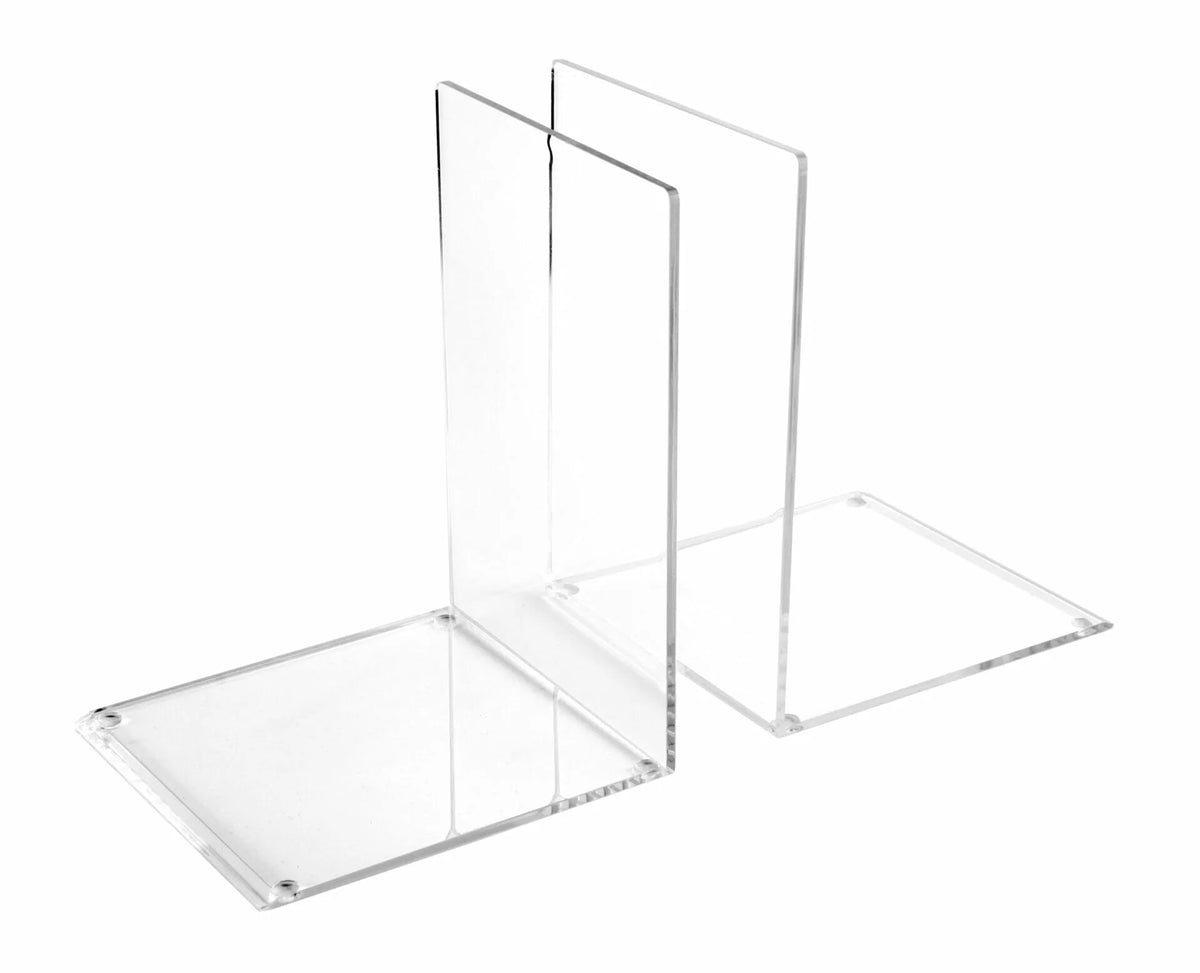 Clear Acrylic Large Bookends - Pack of Two | ABE-3