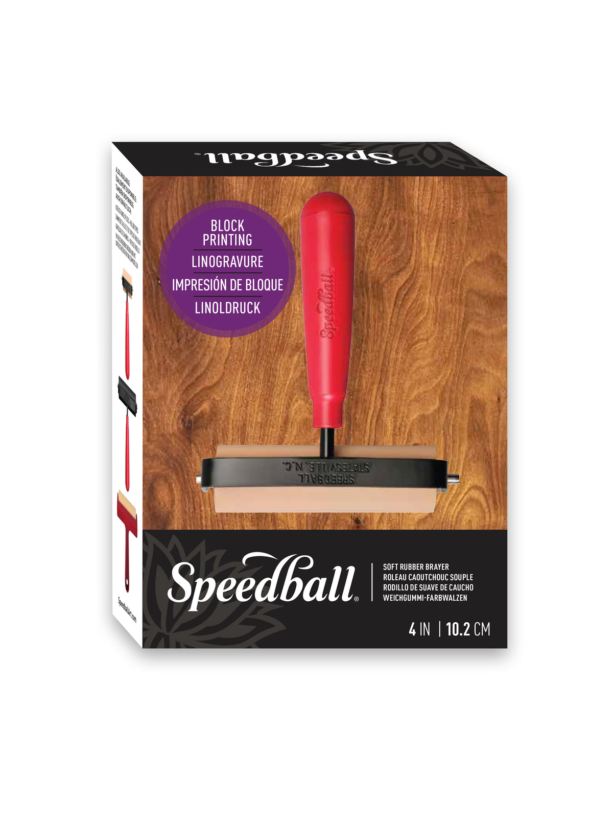 Speedball Soft Rubber Brayer 100mm – Heavy-Duty Steel Frame, Plastic Core