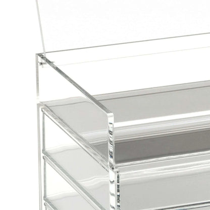 Clear Acrylic Four-Drawer Chest with Flip-up Lid | A3280