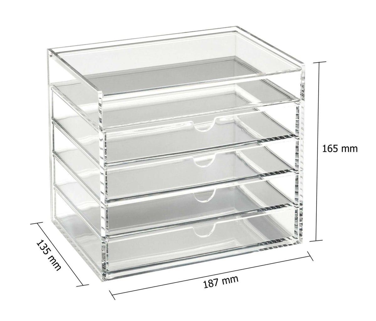 Clear Acrylic Four-Drawer Chest with Flip-up Lid | A3280