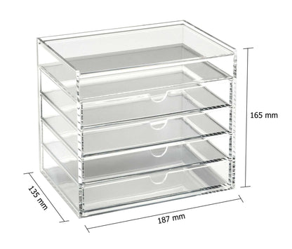 Clear Acrylic Four-Drawer Chest with Flip-up Lid | A3280