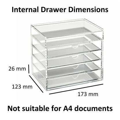 Clear Acrylic Four-Drawer Chest with Flip-up Lid | A3280