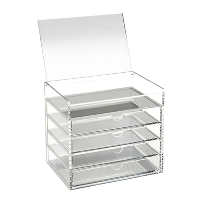 Clear Acrylic Four-Drawer Chest with Flip-up Lid | A3280