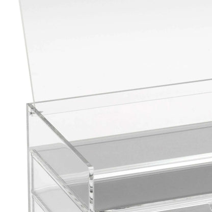 Clear Acrylic Two-Drawer Chest with Flip-up Lid | A3279