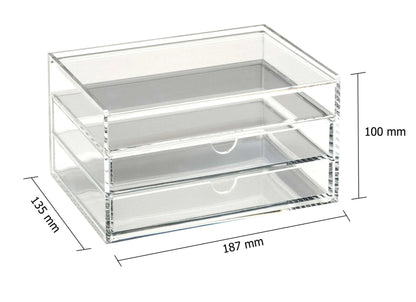 Clear Acrylic Two-Drawer Chest with Flip-up Lid | A3279