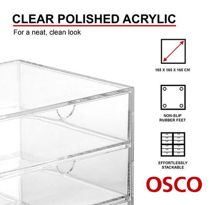 Clear Acrylic Three-Drawer Cube | A3333