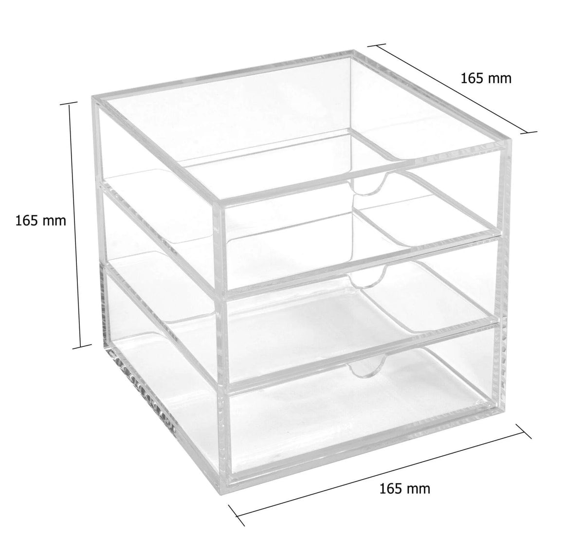 Clear Acrylic Three-Drawer Cube | A3333