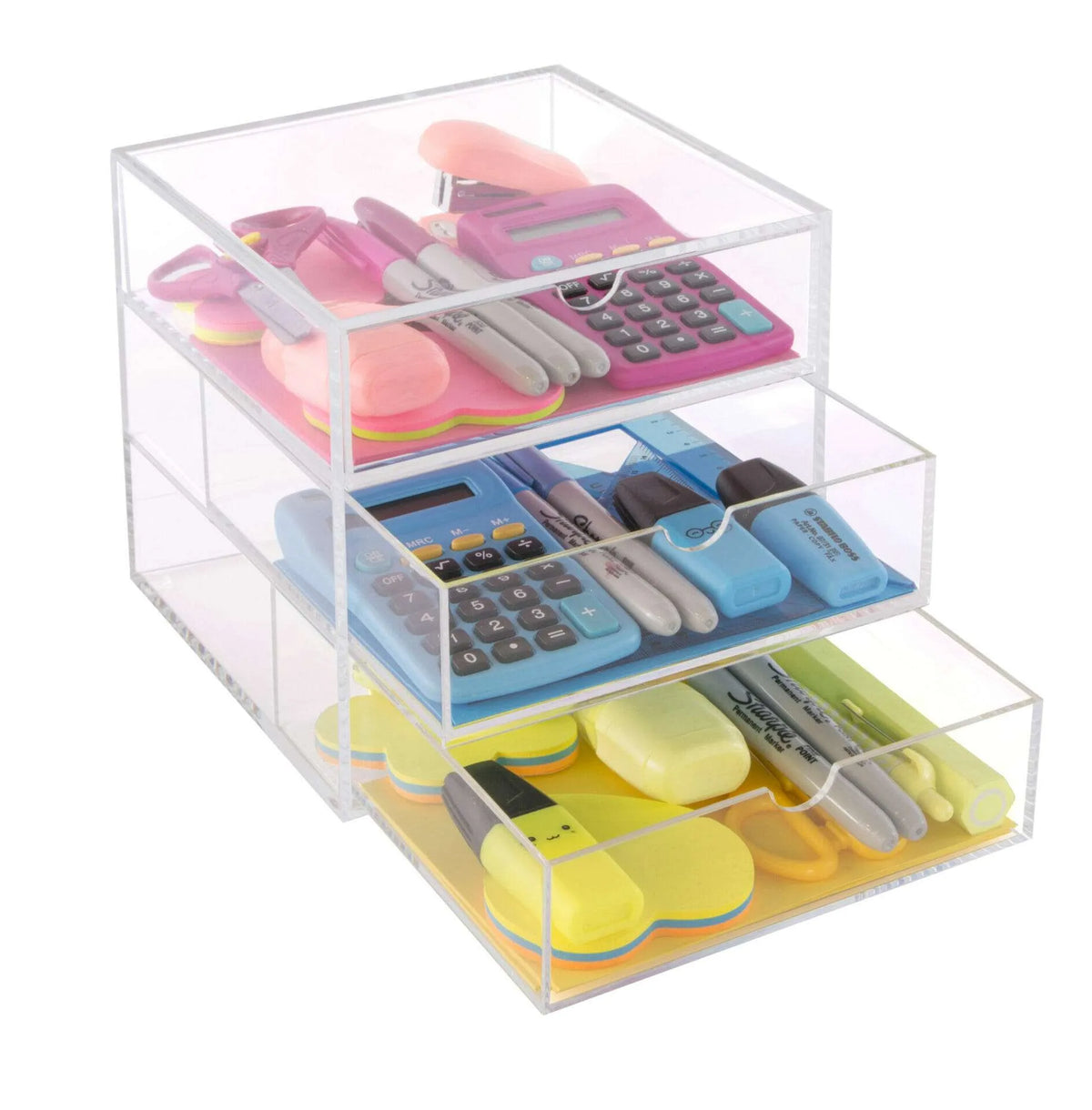 Clear Acrylic Three-Drawer Cube | A3333