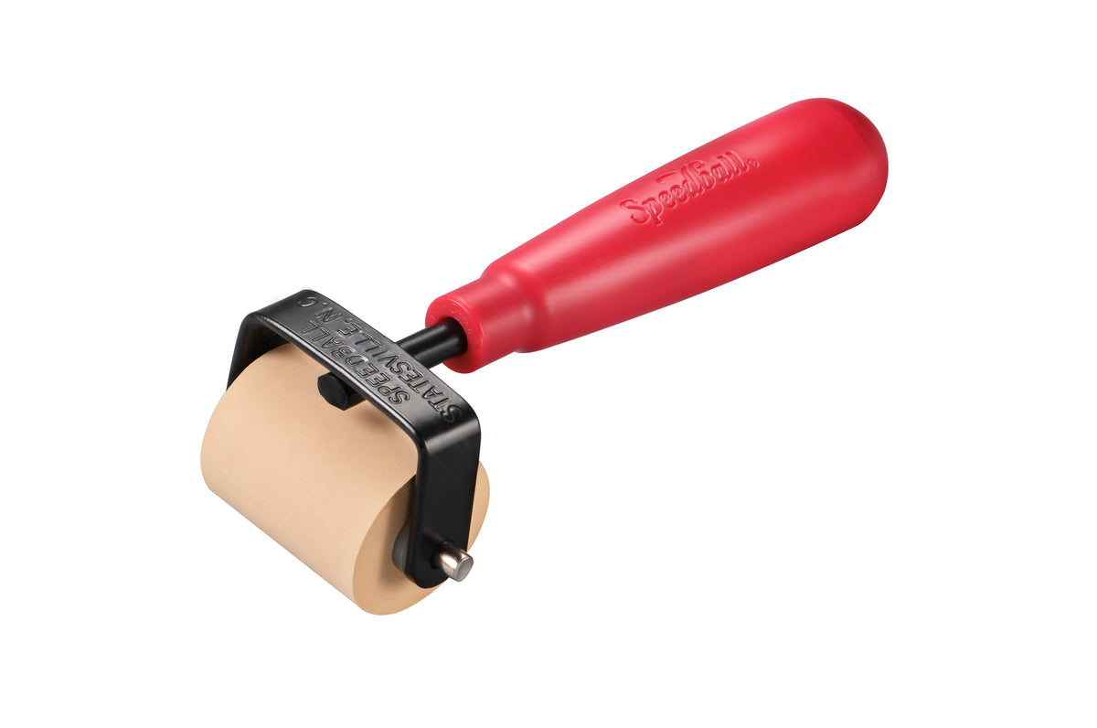 Speedball Soft Rubber Brayer 38mm – Heavy-Duty Steel Frame, Plastic Core