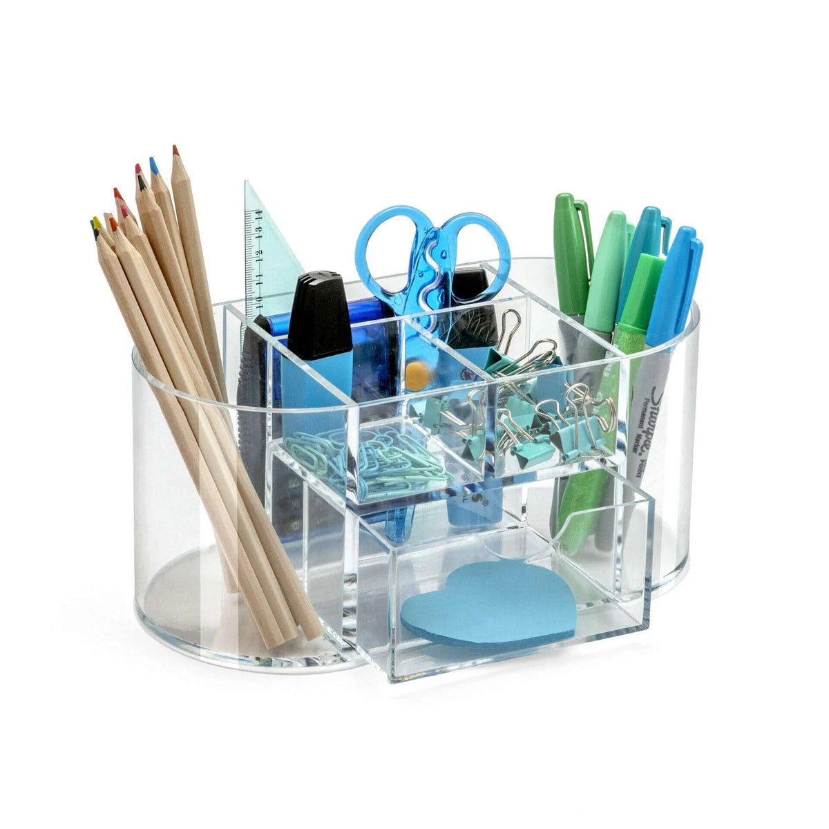 Clear Acrylic Desk Organiser with Drawer | ADO3