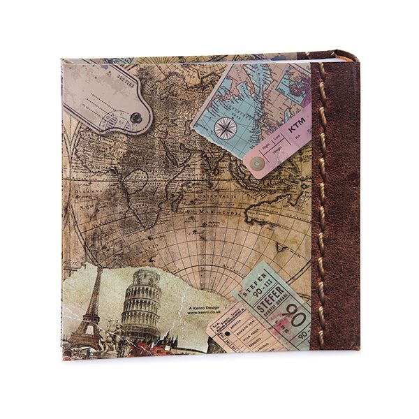 Kenro Old World Map travel album – open pages