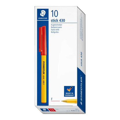 Staedtler Stick 430 F Ballpoint Pen – Red – image 2
