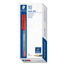 Staedtler stick 430 M ballpoint pen in red