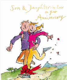 Son & Daughter-in-law Anniversary Run Greetings Card