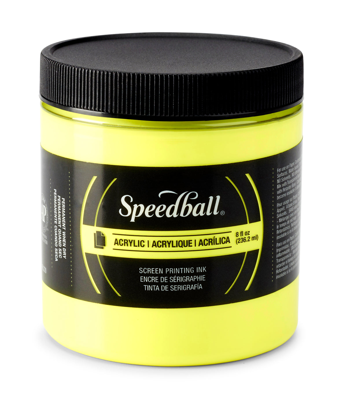 Speedball Acrylic Screen Printing Ink 236ml – Fluorescent Yellow
