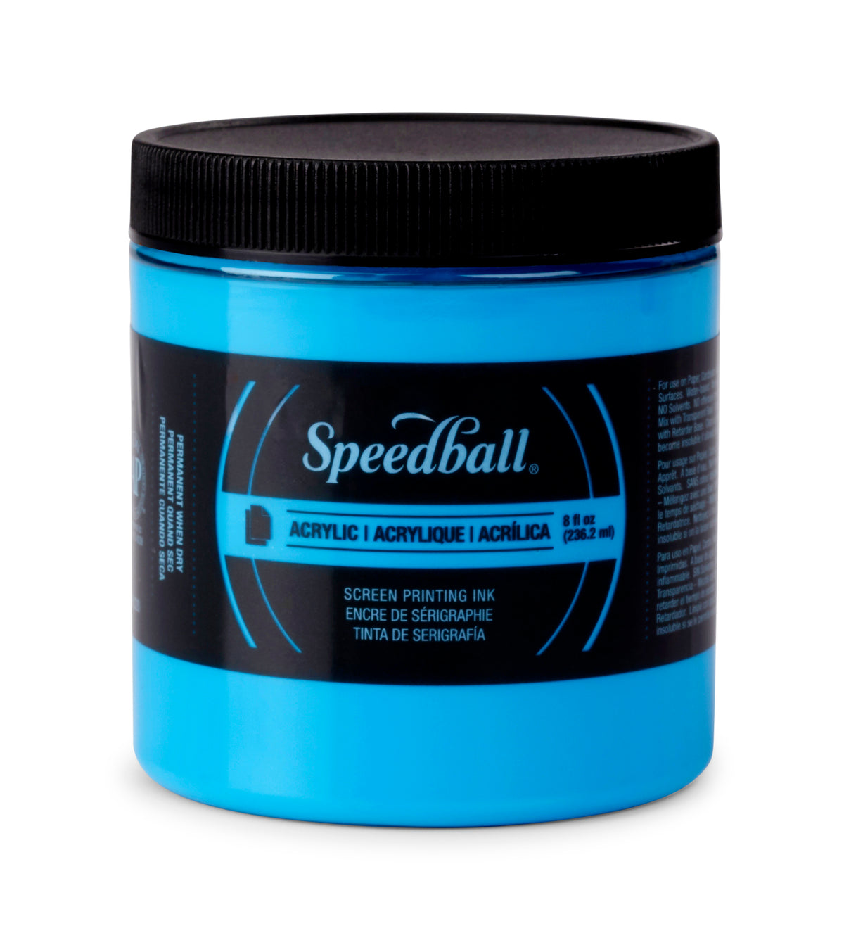 Speedball Acrylic Screen Printing Ink 236ml – Fluorescent Blue
