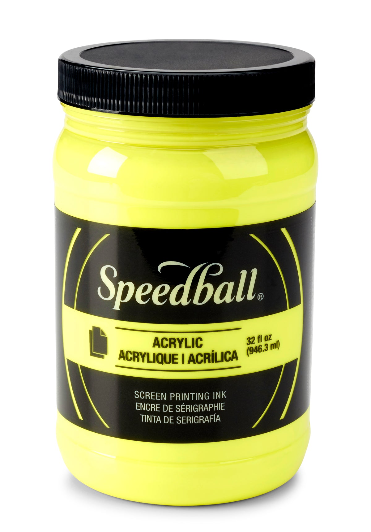 Speedball Acrylic Screen Printing Ink 946ml – Fluorescent Yellow