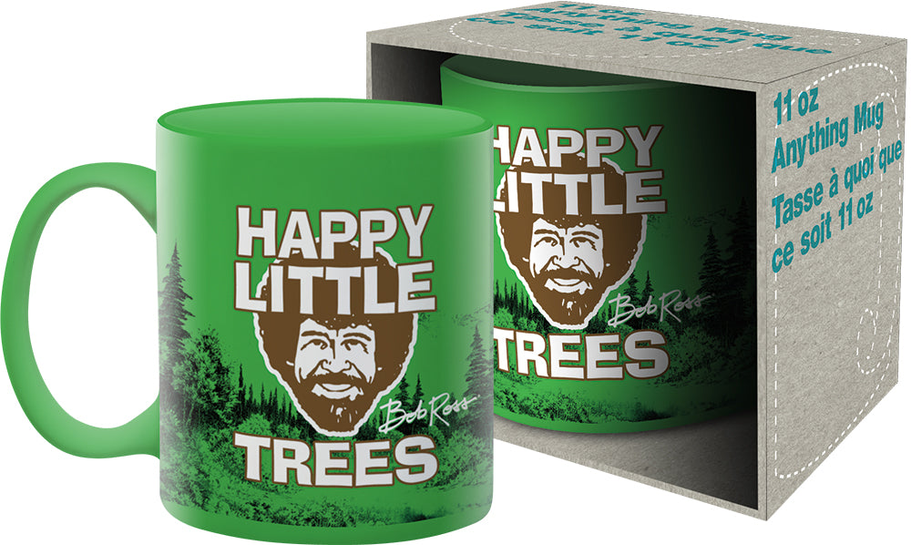 Bob Ross 11oz Boxed Mug – Happy Little Trees