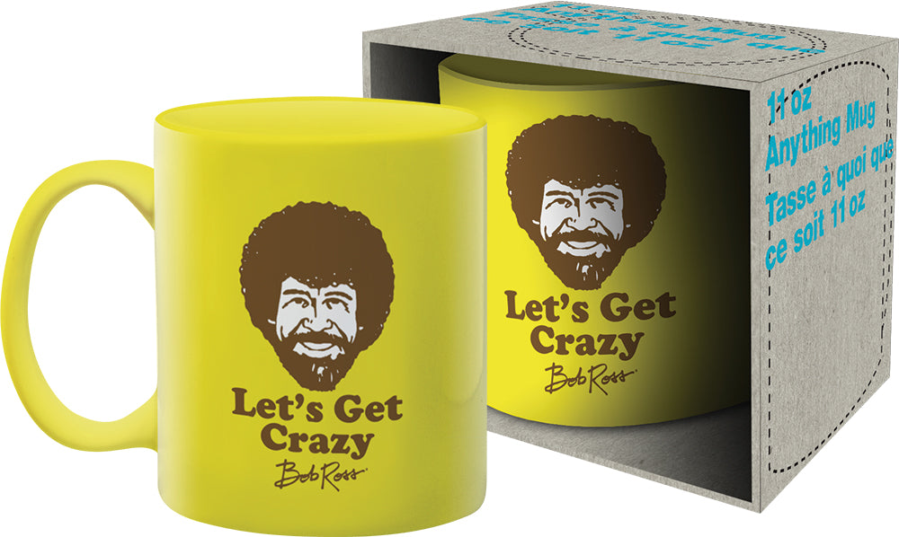 Bob Ross 11oz Boxed Mug – Let's Get Crazy