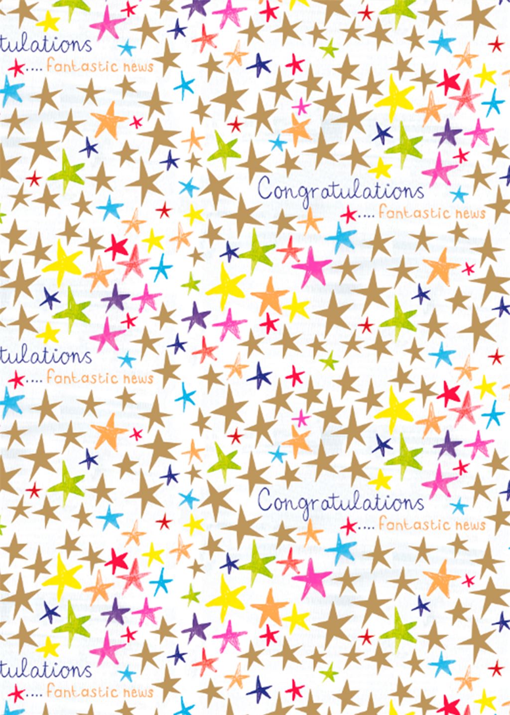 Congrats Stars Wrapping Paper Sheet by Paper Salad