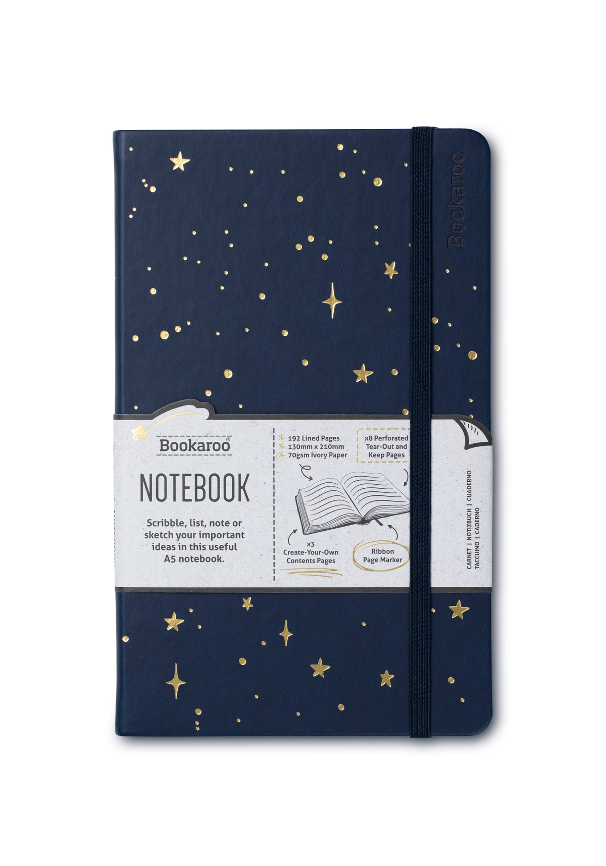 Bookaroo A6 Notebook - Moon & Stars