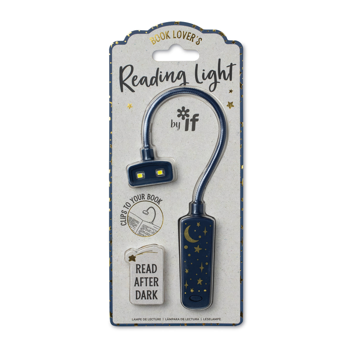 Bookaroo Book Lover's Reading Light - Moon & Stars