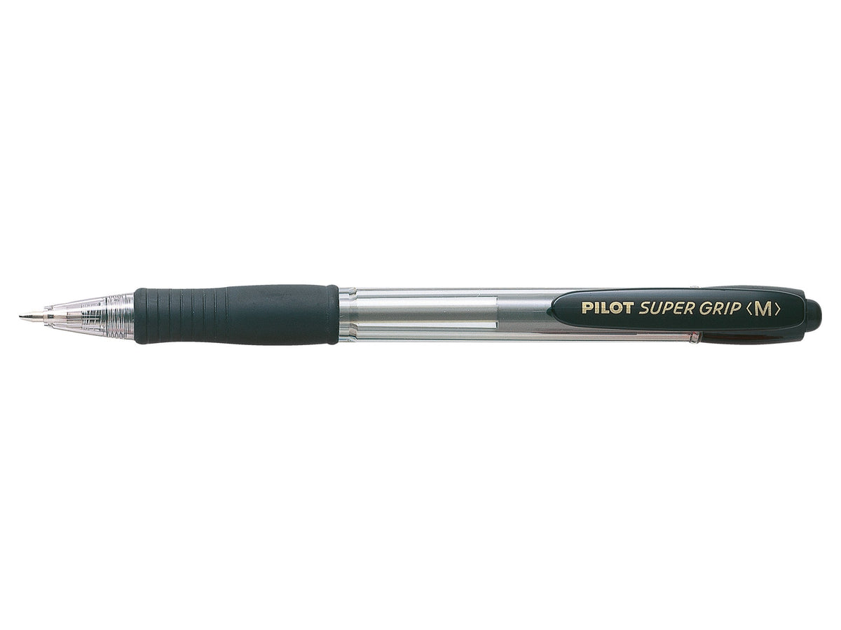 Pilot Super Grip Retractable Ballpoint Pen Medium – Black