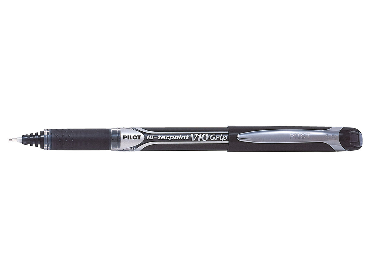Pilot Hi-Tecpoint V10 Grip Liquid Ink Rollerball 1.0 Broad – Black