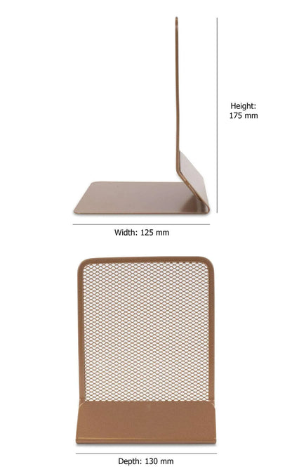Wiremesh Bookends (Pack of Two) – Rose Gold | MBE1-RG
