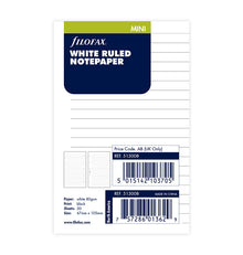Filofax Mini White Ruled Notepaper Refill – 20 Sheets